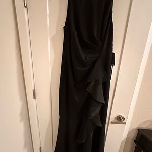 Adrianna Papell Black Asymmetrical Dress